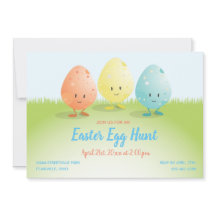 Friendly Easter Hunt Horizontal Cartoon