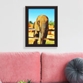 Friendly Elephant Canvas Afdruk (Insitu (Woonkamer))