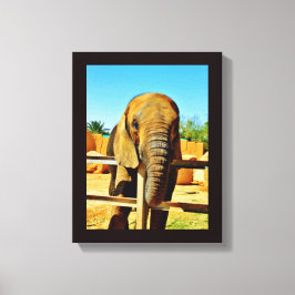 Friendly Elephant Canvas Afdruk