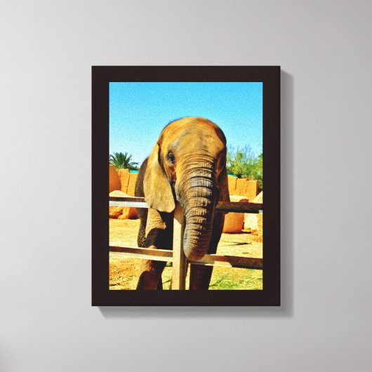 Friendly Elephant Canvas Afdruk (Voorkant)
