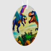Friendly Encounter - Dragon and Dinosaur Ornament (voorkant)