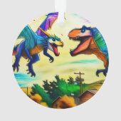 Friendly Encounter - Dragon and Dinosaur Ornament (achterkant)