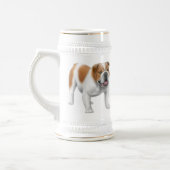 Friendly English Bulldog Stein Bierpul (Links)