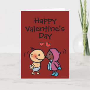 Friendly Eskimo Nose Kisses Kinderen Feestdagen Kaart