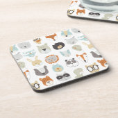 Friendly Faces | Portretten van stutdieren Bier Onderzetter (Linkerzijde)