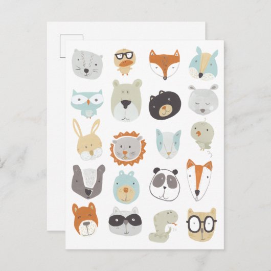 Friendly Faces | Portretten van stutdieren Briefkaart (Voorkant / Achterkant)