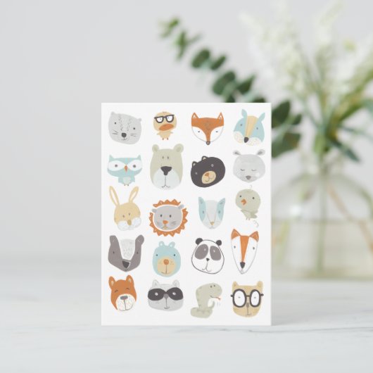 Friendly Faces | Portretten van stutdieren Briefkaart (Staand voorkant)