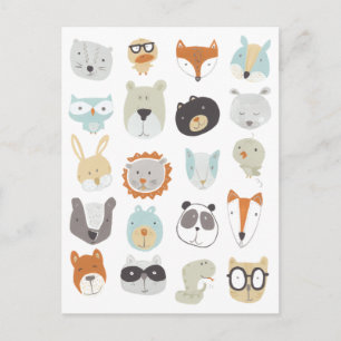 Friendly Faces   Portretten van stutdieren Briefkaart