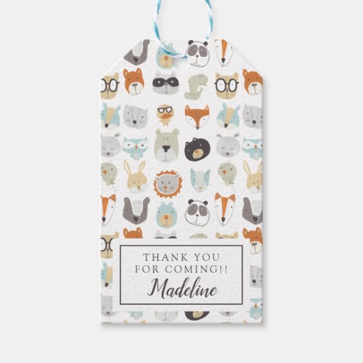 Friendly Faces | Portretten van stutdieren Cadeaulabel (Voorkant)