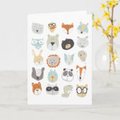 Friendly Faces | Portretten van stutdieren Kaart (Gele Bloem)