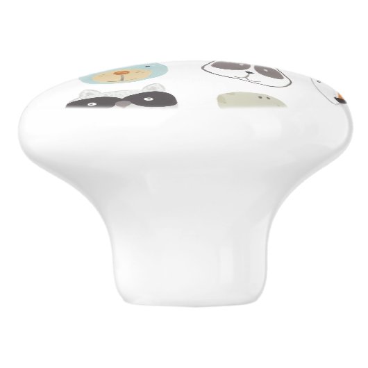 Friendly Faces | Portretten van stutdieren Keramische Knop (Zijkant)