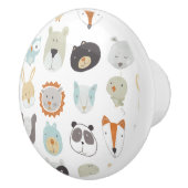 Friendly Faces | Portretten van stutdieren Keramische Knop (Rechts)