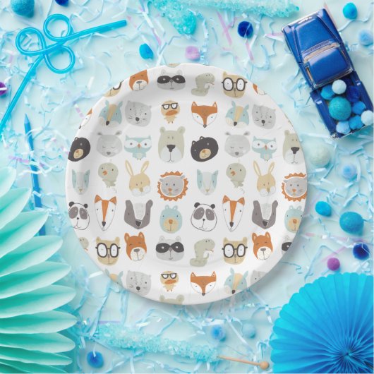 Friendly Faces | Portretten van stutdieren Papieren Bordje (Feest)