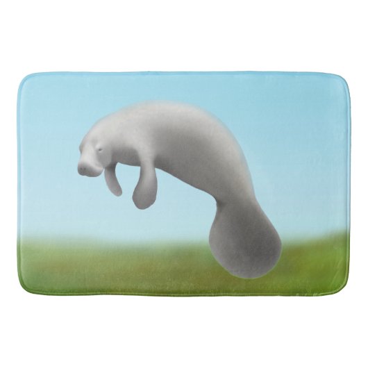Friendly Florida Manatee Bath Mat (Voorkant)