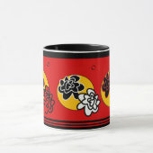 Friendly Flower mok red yellow black (Midden)