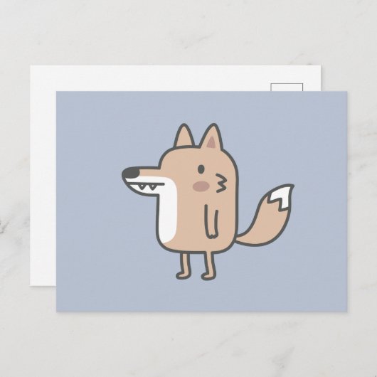 Friendly Fox Briefkaart (Voorkant / Achterkant)