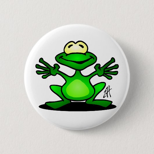 Friendly Frog Ronde Button 5,7 Cm (Voorkant)