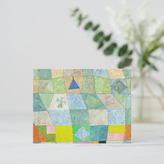 Friendly Game, 1933, ingediend door Paul Klee Briefkaart (Staand voorkant)