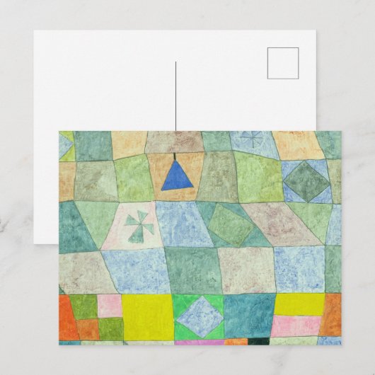 Friendly Game, 1933, ingediend door Paul Klee Briefkaart (Voorkant / Achterkant)