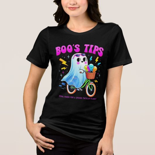 FRIENDLY GHOST, BOO PHANTOM Tri-Blend SHIRT (Voorkant)
