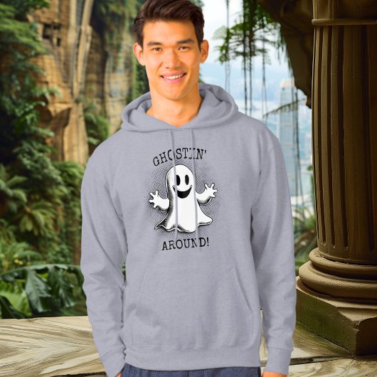 Friendly Ghost - Ghostin' Around Retro Design Hoodie