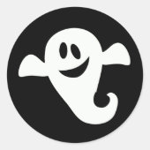 Friendly Ghost Halloween Ronde Sticker (Voorkant)