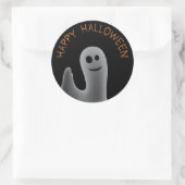 Friendly Ghost (Happy Halloween) Ronde Sticker (Tas)