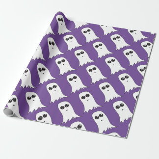 Friendly Ghost met paarse achtergrond Cadeaupapier