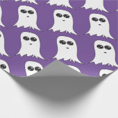 Friendly Ghost met paarse achtergrond Cadeaupapier (Hoek)