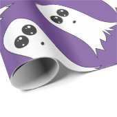 Friendly Ghost met paarse achtergrond Cadeaupapier (Rol Hoek)