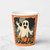 "Friendly Ghost" Replica uit de jaren 50 Papieren Bekers (Voorkant)