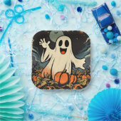 "Friendly Ghost" Replica uit de jaren 50 Papieren Bordje (Feest)