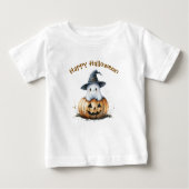 Friendly Ghost Witch Hat Pumpkin Halloween (Voorkant)