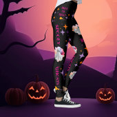 Friendly Ghosts Colorful Halloween Leggings