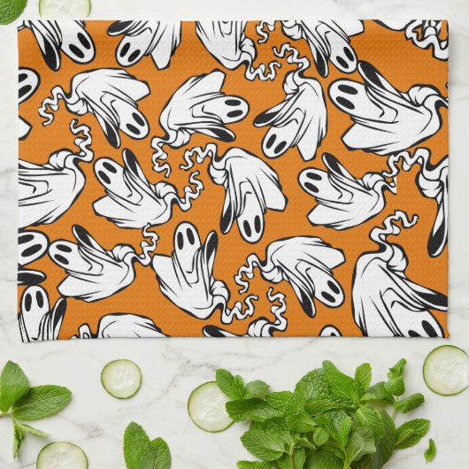 Friendly Ghosts Halloween Theedoek (Gevouwen)