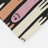 Friendly Ghosts in Cream Orange and Pink  Fleece Deken (Hoek)