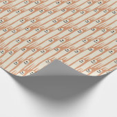 Friendly Ghosts on Cream and Pink – Halloween Patt Cadeaupapier (Hoek)