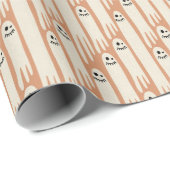Friendly Ghosts on Cream and Pink – Halloween Patt Cadeaupapier (Rol Hoek)