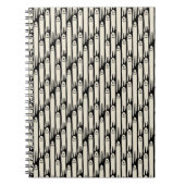 Friendly Ghosts on Cream and Pink – Halloween Patt Notitieboek (Voorkant)