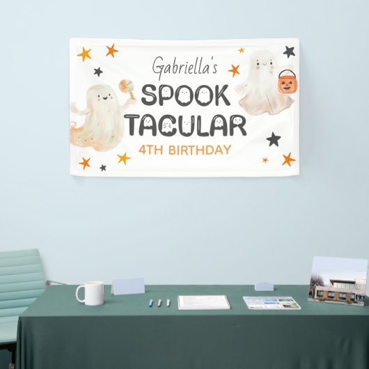 Friendly Ghosts Spooktacular Kids Birthday Spandoek (Beurs)