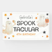 Friendly Ghosts Spooktacular Kids Birthday Spandoek (Horizontaal)