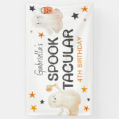 Friendly Ghosts Spooktacular Kids Birthday Spandoek (Verticaal)