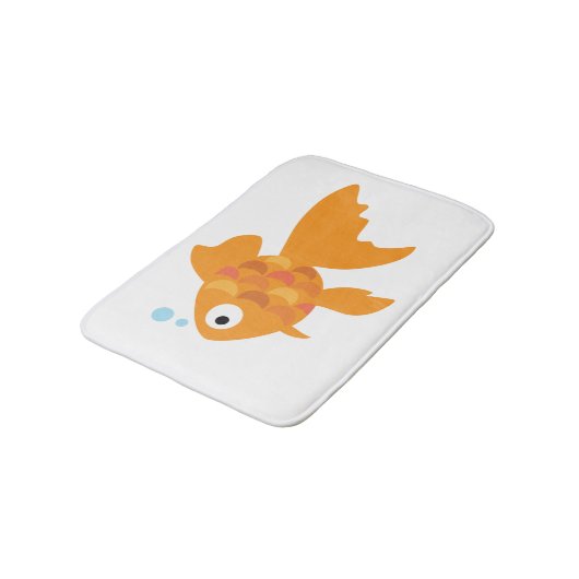 Friendly Gold Fish Illustration Badmat (Gekanteld)