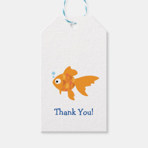 Friendly Gold Fish Illustration Cadeaulabel