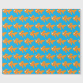 Friendly Gold Fish Illustration Cadeaupapier (Vlak)