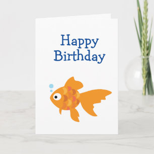 Friendly Gold Fish Illustration Kaart