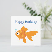 Friendly Gold Fish Illustration Kaart (Staand voorkant)