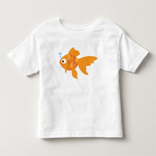 Friendly Gold Fish Illustration Kinder Shirts (Voorkant)