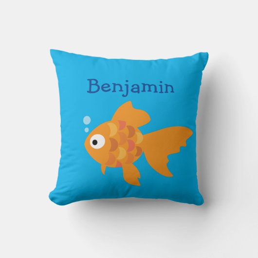 Friendly Gold Fish Illustration Kussen (Voorkant)
