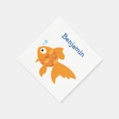Friendly Gold Fish Illustration Servet (Hoek)